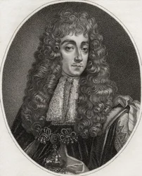 George Villiers, gravado por Bocquet, ilustração de &39;Um catálogo de autores reais e nobres, volume III&39;, publicado em 1806